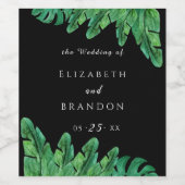 ワイルドトロピカルパームワインボトルラベル ワインラベル (シングルラベル)