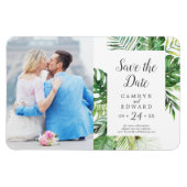 ワイルドトロピカルパーム写真保存日 マグネット (横)