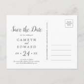 ワイルドトロピカルパーム日付ポストカードを保存 インビテーションポストカード (裏面)