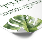 ワイルドトロピカルパーム男女兼用ベビーシャワーゲーム ポスター (角)