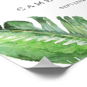 ワイルドトロピカルパーム結婚ウェルカム ポスター (角)