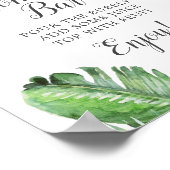 ワイルドトロピカルパーム赤ちゃんシャワーmom-osaバー標識 ポスター (角)