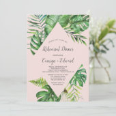 ワイルドトロピカルパーム | ブラッシュリハーサルディナー 招待状 (スタンド正面)