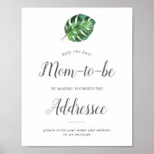 ワイルドトロピカルベイビーシャワー住所エンベロープサイン ポスター (正面)