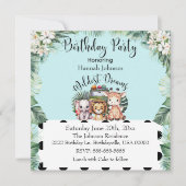 ワイルドドリームサファリアドベンチャーバースデーパーティー 招待状 (正面)