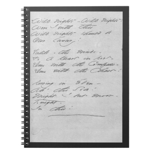 ワイルドナイト、ワイルドナイト原稿 ノートブック (正面)