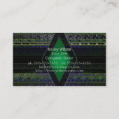 ワイルドネオンストライプモノグラム名刺テンプレート 名刺 (裏面)