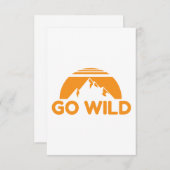 ワイルドネスゴーワイルドマウンテン自然ギフトアイディア セーブザデート (正面/裏面)