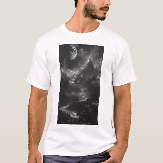 ワイルドネス山景写真Tシャツ Tシャツ (正面)