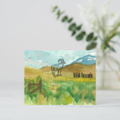 ワイルドネバダビョーンシープデザートランドスケープ ポストカード (スタンド正面)