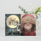 ワイルドハウリングウルフの誕生日写真 招待状 (スタンド正面)