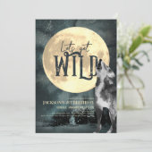 ワイルドハウリングウルフを取得しよう1st誕生日招待状 招待状 (スタンド正面)