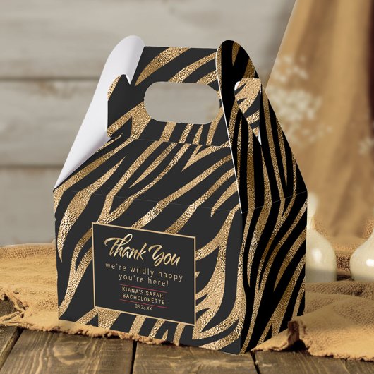 ワイルドハッピーバチェロレッテゼブラブラック金ゴールドID1151 フェイバーボックス