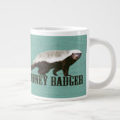 ワイルドハニーバダーガーアクア、ホワイト、ブラウン ジャンボコーヒーマグカップ (右)