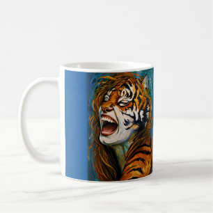 ワイルドハートの叫び声 – カラフル Tigress コーヒーマグカップ