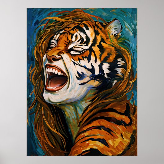 ワイルドハートの叫び声 – カラフル Tigress ポスター (正面)