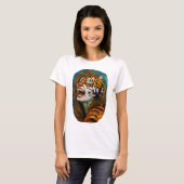 ワイルドハートの叫び声 – カラフル Tigress Tシャツ (正面フル)