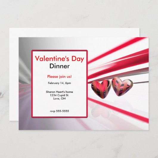 ワイルドハートバレンタインデーディナー 招待状 (正面/裏面)