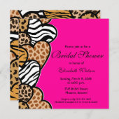 ワイルドハートブライダルシャワー招待 招待状 (正面/裏面)