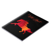 ワイルドハートレッドホースアートノート ノートブック (左側)