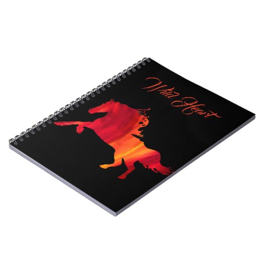 ワイルドハートレッドホースアートノート ノートブック (左側)