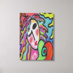 ワイルドハート抽象芸術デジ絵画タル キャンバスプリント