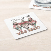 ワイルドハート |バレンタインデー |バレンタインデー スクエアペーパーコースター (アングル)