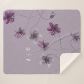 ワイルドバイオリッツ水彩手絵を描モノグラムの シェルパブランケット (正面(横))