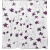 ワイルドバイオリッツ水彩手絵を描形 シャワーカーテン (正面)