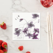 ワイルドバイオリッツ水彩手絵を描形 スタンダードカクテルナプキン (インサイチュ)