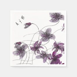 ワイルドバイオリッツ水彩手絵を描形 スタンダードカクテルナプキン
