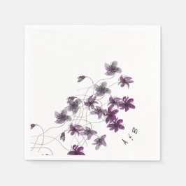 ワイルドバイオリッツ水彩手絵を描形 スタンダードカクテルナプキン