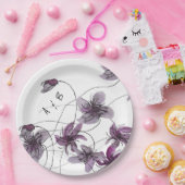 ワイルドバイオリッツ水彩手絵を描形 ペーパープレート (パーティー)