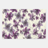 ワイルドバイオリッツ水彩手絵を描形 ラッピングペーパーシート (正面3)