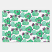 ワイルドバイオリッツ水彩手絵を描形 ラッピングペーパーシート (正面)