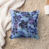ワイルドバイオレットパープルとブルーデザイナー装飾用クッション クッション (ブランケット)
