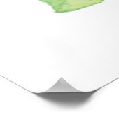 ワイルドバイオレットフラワーズイラストレーション ポスター (角)