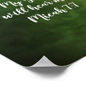 ワイルドバイオレットフラワーバイブル聖なる書物、 経典 ポスター (角)