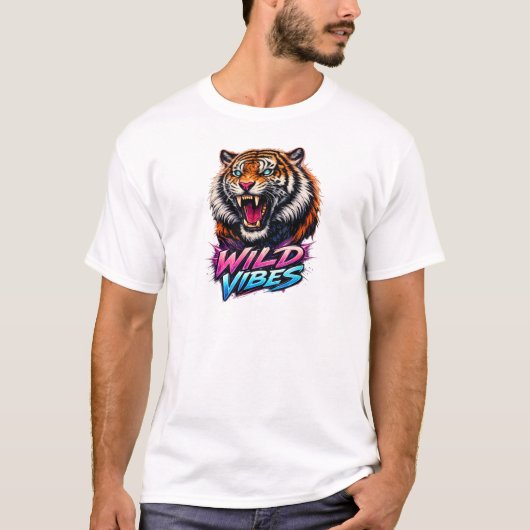 ワイルドバイブス ネオンチーターTシャツ Tシャツ (正面)