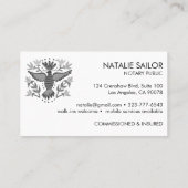 ワイルドバユニークードロモダンゴ公証人公証法 名刺 (裏面)