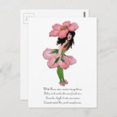 ワイルドバラかわいいフラワーチャイルドフローラヴィンテージ ポストカード (正面/裏面)