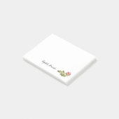 ワイルドバラの水色と銘板 ポストイット (アングル)