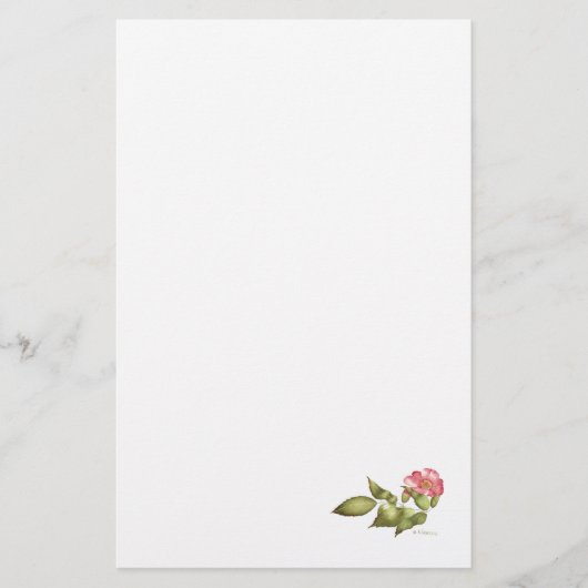 ワイルドバラの水色 便箋 (正面)