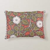 ワイルドバラアートイラストレーションフラワーヴィンテージ アクセントクッション (正面)