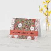 ワイルドバラアートイラストレーションフラワーヴィンテージ カード (黄色い花)