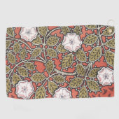 ワイルドバラアートイラストレーションフラワーヴィンテージ ゴルフタオル (横)