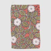 ワイルドバラアートイラストレーションフラワーヴィンテージ ゴルフタオル (正面)