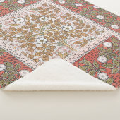 ワイルドバラアートイラストレーションフラワーヴィンテージ シェルパブランケット (3/4)