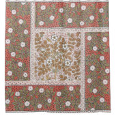 ワイルドバラアートイラストレーションフラワーヴィンテージ シャワーカーテン (正面)