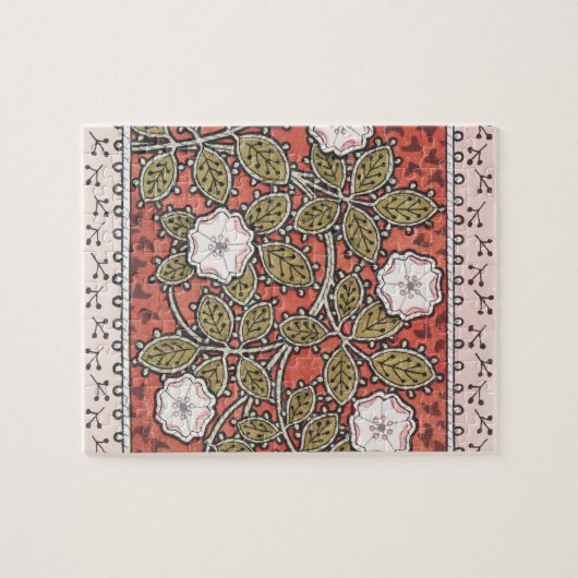 ワイルドバラアートイラストレーションフラワーヴィンテージ ジグソーパズル (横)